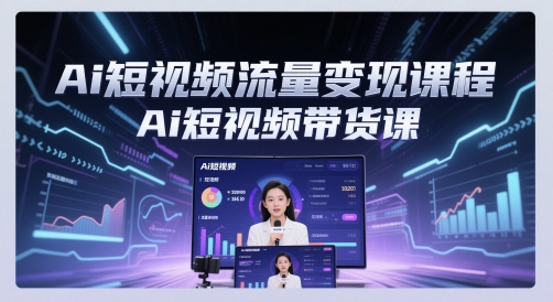 Ai短视频流量变现课程，Ai短视频带货课-网创人之家