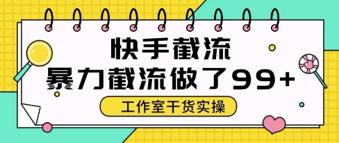 快手暴力截流玩法，全自动无需人工，每日单号50+精准客资【揭秘】-网创人之家