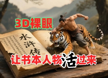 书本人物裸眼3D视频，新的玩法，流量超猛，保姆级教程-网创人之家