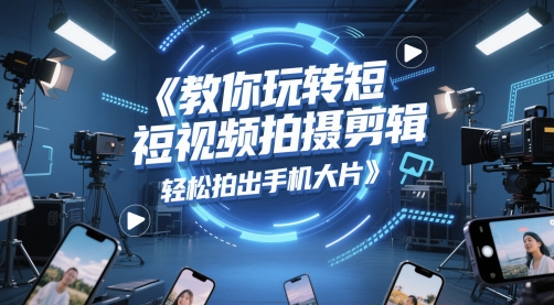教你玩转短视频拍摄剪辑，轻松拍出手机大片-网创人之家