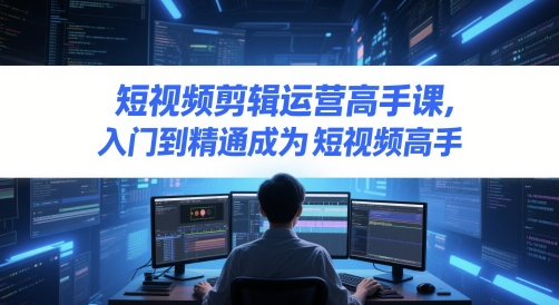 短视频剪辑运营高手课，入门到精通成为短视频高手-网创人之家